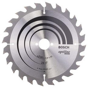 Bosch Optiline Wood TCT Saw Blade 230x24x30mm Bore