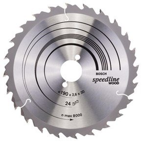 Bosch 2608640801 TCT Circular Saw Blade - 190mm Speedline Wood