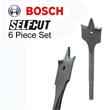 Bosch Wood Flat Bit 6-Piece Set 13mm-25mm x 112mm WL