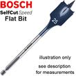 Bosch 2608595492| Bosch Wood Flat Bit Self Cut 22mm x 112mm WL
