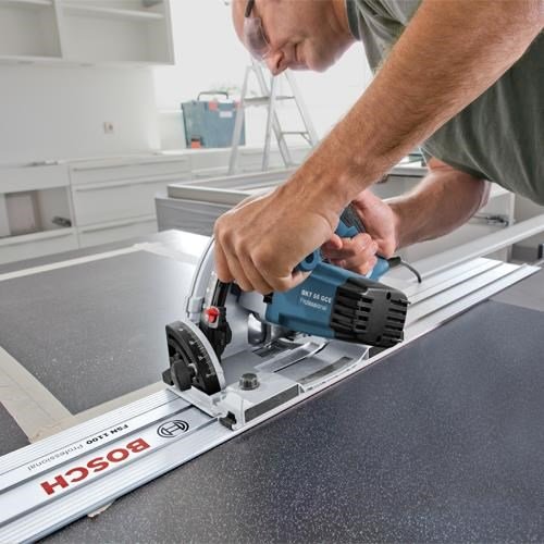 Bosch GKT 55 GCE Circular Plunge Saw (240v) with Guide Rail KIT