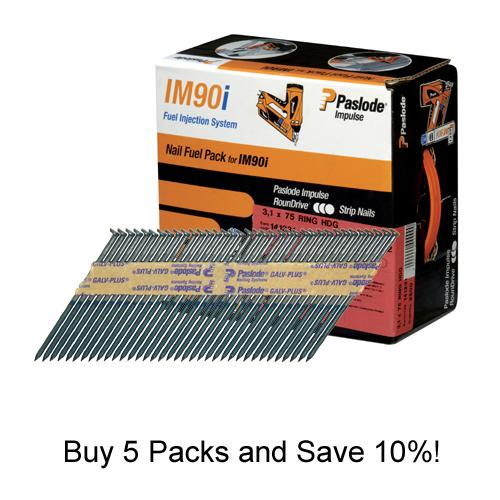 Paslode 90mm GalvPlus Smooth Framing Nails 142037 quantity 2500