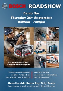 Bosch Tradeshow Demo Day at Kelvin Power Tools