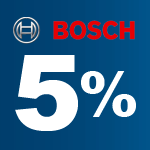 5% OFF all Bosch using code BOSCH5