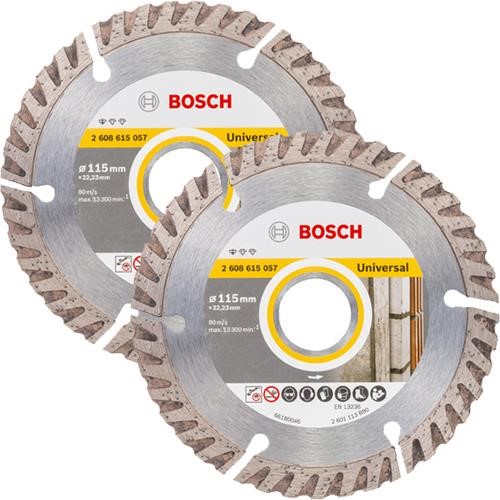 Bosch High-Speed Universal Diamond Cutting Disc 115mm x 22.23mm (2pk)