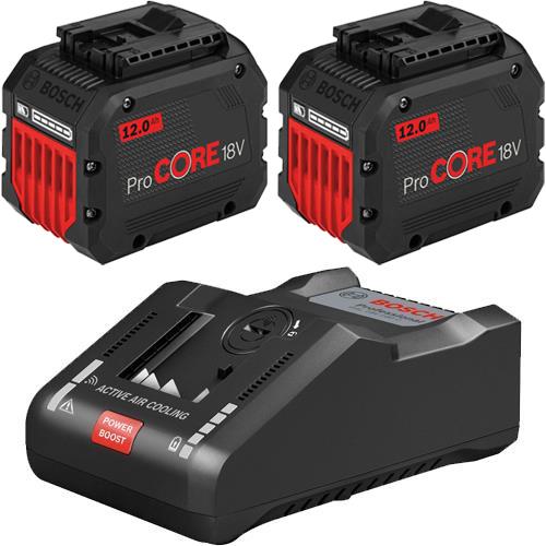 Pack 2 Batteries ProCORE 18V 8Ah + chargeur GAL18V-160C Bosch