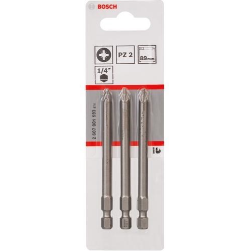 Bosch Pz2 Screwdriver Bits 89mm (3pk)