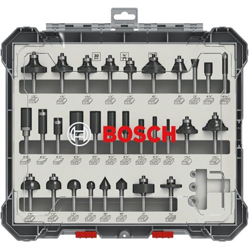 Bosch 1/4" Router Bit Set (30pcs)