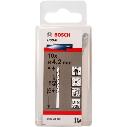 Bosch HSS-G 4.2mm dia Drill Bit (10pk)