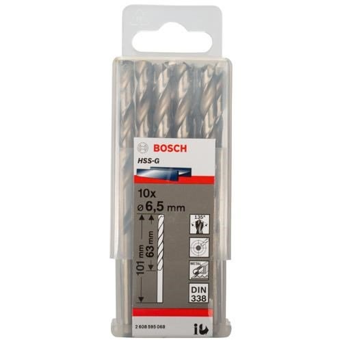 Bosch HSS-G 6.5mm dia Drill Bits (10 pack)