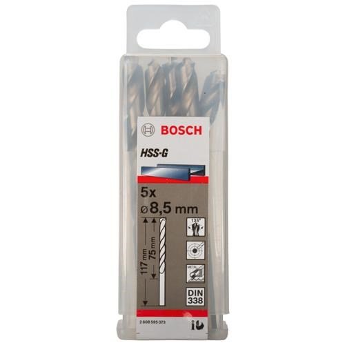 Bosch HSS-G 8.5mm dia Drill Bit (5pk)