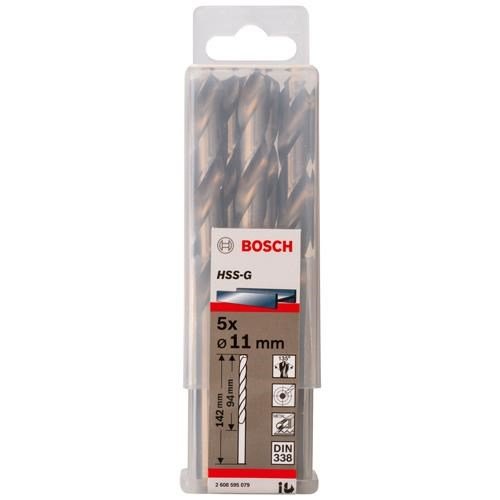 Bosch HSS-G 11mm dia Drill Bit (5pk)