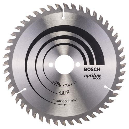 Bosch Optiline Wood TCT Saw Blade 190x48x30mm Bore