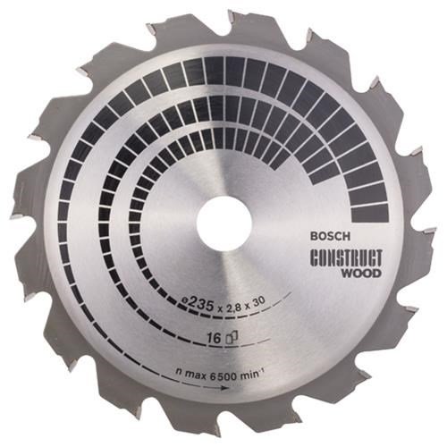 Bosch Construct Wood TCT Saw Blade 235x16x30-25mm Bore