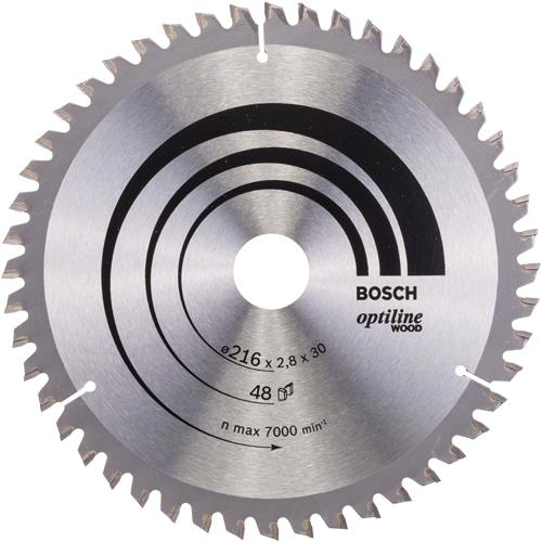 Bosch Optiline Wood Mitre Saw Blade 216mm x 30mm x 48T