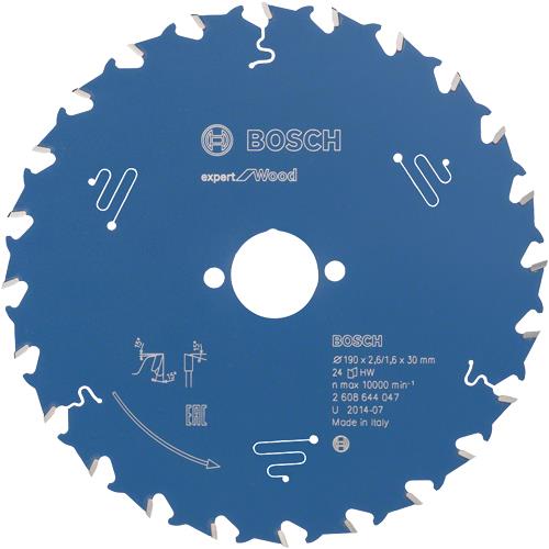 Bosch Expert for Wood Circular Saw Blade 190mm x 30mm x 24T