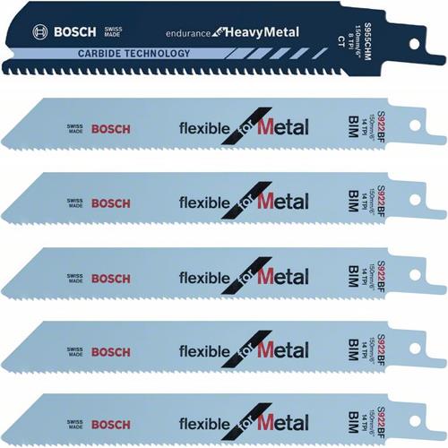 Bosch S922BF Metal Sabre Saw Blades (5pk) & FREE Endurance Blade