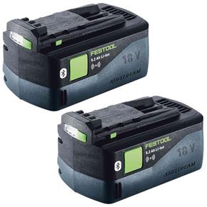 Festool 18V 5.2Ah Airstream Bluetooth Battery (Twin Pack)