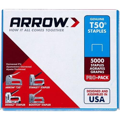 Arrow T50 8mm Staples (Box of 5000)