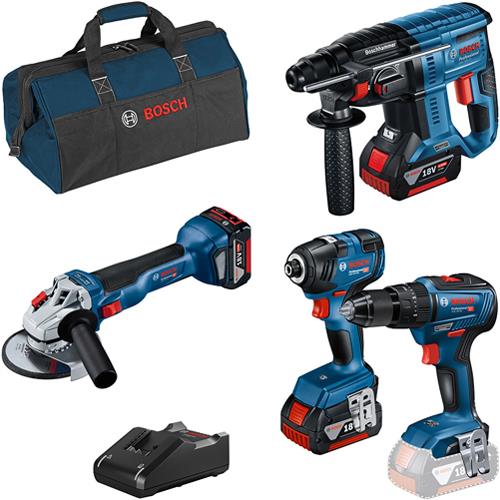 Bosch 4pc 18V Entry-level Kit (3x 3Ah)