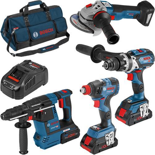 Bosch 4pc 18V Robust Tool Kit (1x 8Ah + 2x 4Ah ProCore)