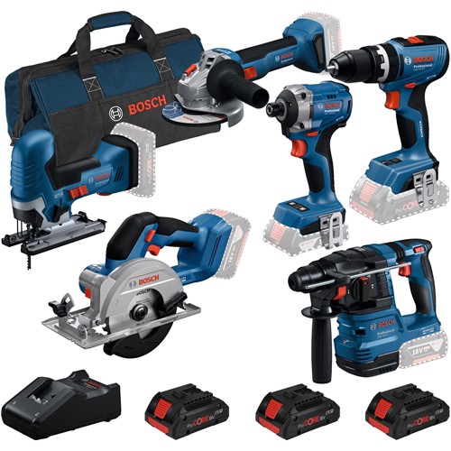 Bosch 6pc 18V Kit (3x 4Ah)