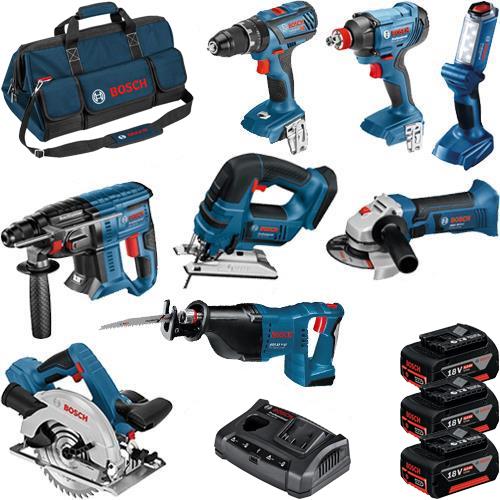 Bosch 8pc 18V Dynamic Series Tool Kit (3x 4Ah)