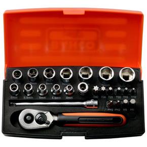 Bahco SL25 1/4in Socket Set (25pcs)