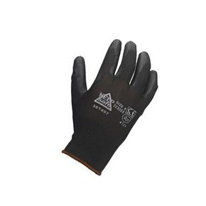 Black PU Coated Gloves (12 Pais)