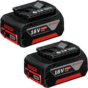 Bosch 18V 3Ah Li-ion Battery Twin Pack