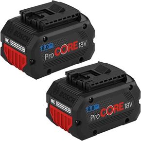 Bosch 18V 8Ah ProCore Battery (Twin Pack)