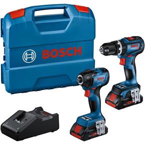 Bosch GSB18V90C Combi Drill &amp; GDR18V210C Impact Driver (2x 4Ah PC)