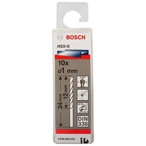 Bosch HSS-G 1mm dia Drill Bits (10 pack)