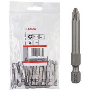 Bosch 49mm PZ2 Extra-hard Screwdriver Bits (25pk)