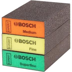 Bosch Expert Foam Sanding Block Set for Wood &amp; Paint (3pcs)