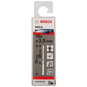 Bosch HSS-G 3.5mm dia Drill Bits (10 pack)