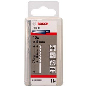 Bosch HSS-G 4mm dia Drill Bits (10 pack)