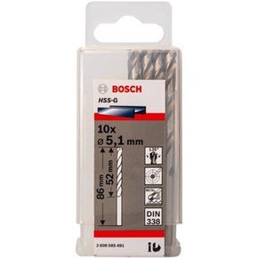 Bosch HSS-G 5.1mm dia Drill Bits (10 pack)