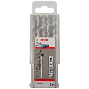 Bosch HSS-G 7mm dia Drill Bit (10pk)