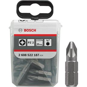 Bosch 25mm PZ2 Extra-hard Screwdriver Bits (25pk)