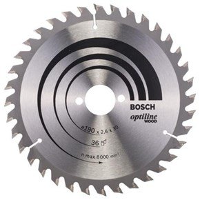 Bosch Optiline Wood TCT Saw Blade 190x36x30mm Bore