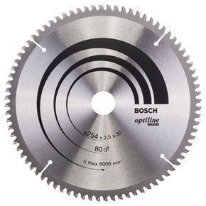 Bosch Optiline Wood TCT Saw Blade 254x80x30mm Bore