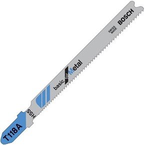 Bosch T118A Jigsaw Blade for Metal (5pk)