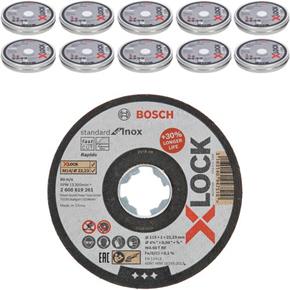 *10 PACK DEAL* Bosch 115mm X-LOCK Inox Cutting Discs (10x Tins of 10)