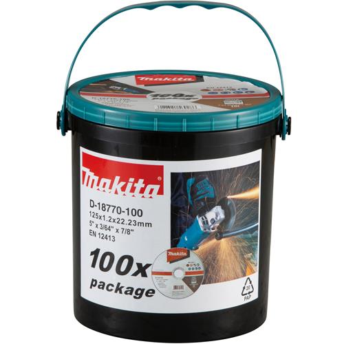 Makita 125mm INOX Cutting Grinder Discs (Tub of 100)
