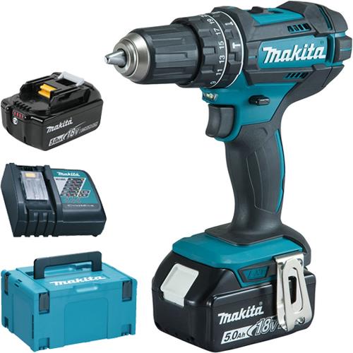 Makita DHP482 18V Combi Drill (2x 5Ah)