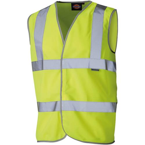 Dickies/Scan SA22010 Medium Hi-Viz Safety Waistcoat (Yellow)