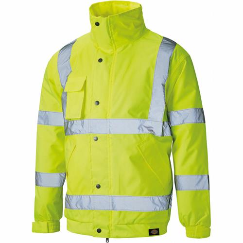 Dickies SA22050 Medium HiViz Bomber Jacket (Yellow)