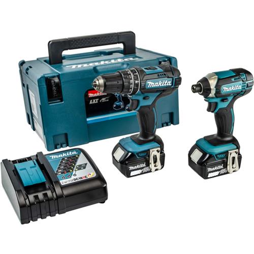 Makita DLX2131 18V DHP482 Combi Drill & DTD152 Impact Driver (2x 4Ah)