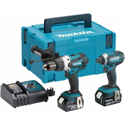 Makita DLX2145TJ 18V Combi Drill Impact Driver Twin Pack 2x 5Ah